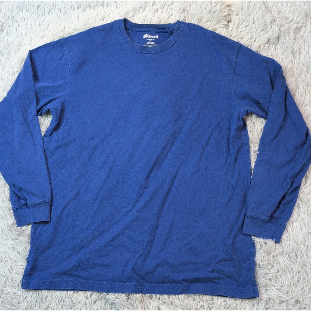 Duluth Trading Co Shirt Mens M Blue Long Tail Work Chore Gorpcore Construction